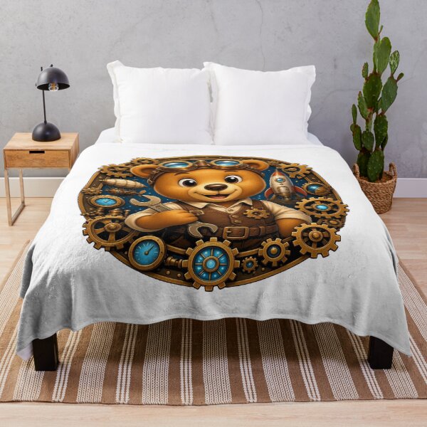 Item preview, Steampunk Teddy Bear Engineer Retro Inventor Mechanical Gear designed and sold by MirengLab.