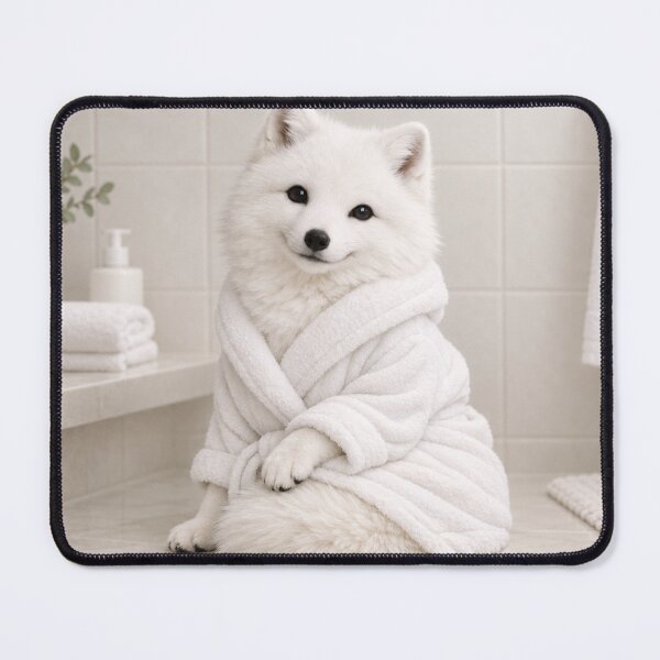 Item preview, Arctic Fox White Bathrobe designed and sold by Sillytoe.