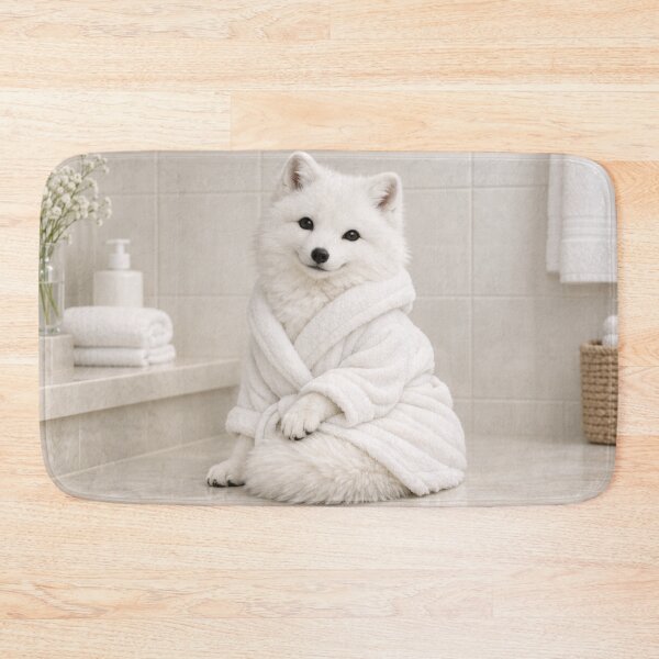 Item preview, Arctic Fox White Bathrobe designed and sold by Sillytoe.