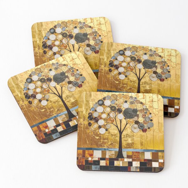 Item preview, Golden Tree of Life in Gustav Klimt Style designed and sold by Vicky Brago-Mitchell®.