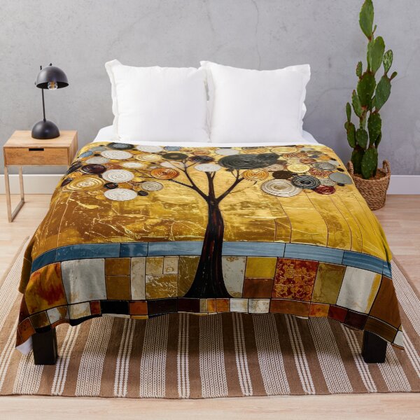 Item preview, Golden Tree of Life in Gustav Klimt Style designed and sold by Vicky Brago-Mitchell®.