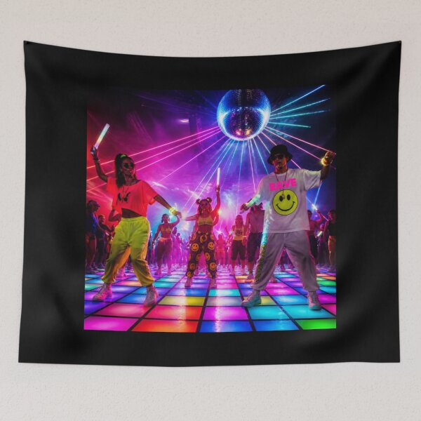 Item preview, 90s Underground Rave Retro Neon Disco Graphic designed and sold by LazyDayzCo.