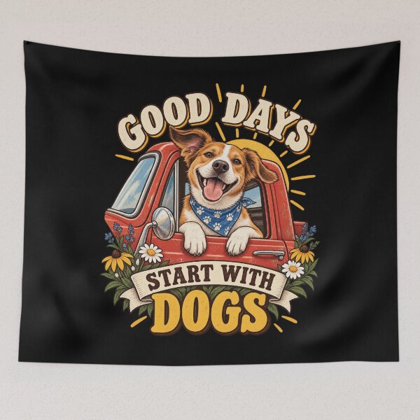 Item preview, Good Days Start With Dogs designed and sold by Good Mood Foundry.