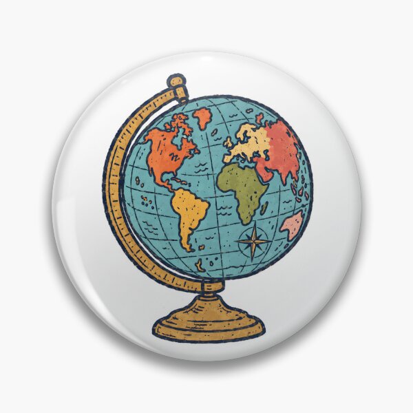 Item preview, World Map Globe designed and sold by LoveLabDesign.