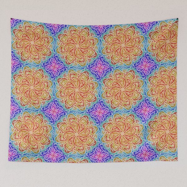 Item preview, Rainbow Mandella Pattern Tile designed and sold by CDCreativeWorks.