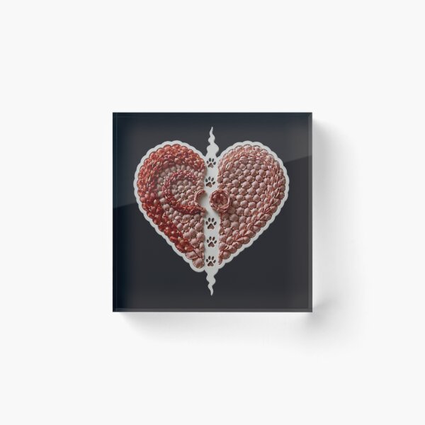 Item preview, Eternal Pawprints in My Heart - Pet Memorial Rose Petal Art designed and sold by Breezes-of-Ida.