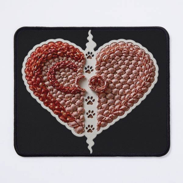 Item preview, Eternal Pawprints in My Heart - Pet Memorial Rose Petal Art designed and sold by Breezes-of-Ida.
