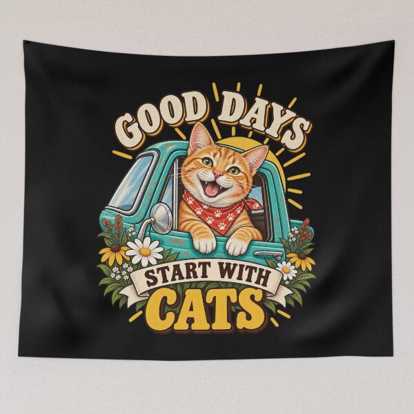 Item preview, Good Days Start With Cats designed and sold by Good Mood Foundry.