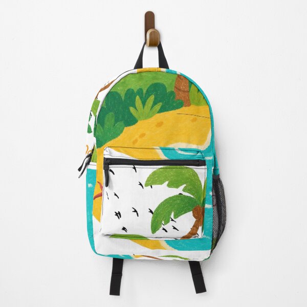 Item preview, Tropical Paradise Island with Crab. designed and sold by Kuevitaglowshop.
