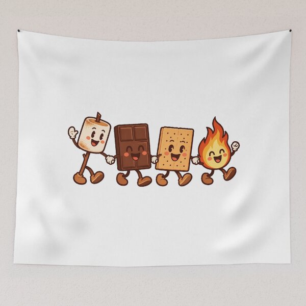 Item preview, S'mores Friends Campfire Character Walk Camping Lover designed and sold by nortowelcomics.
