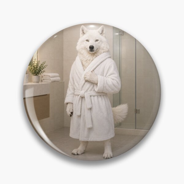 Item preview, Arctic Wolf White Bathrobe designed and sold by Sillytoe.