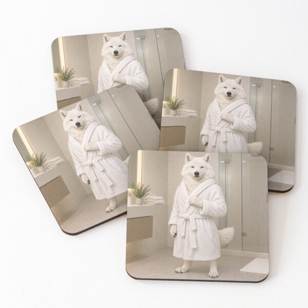Item preview, Arctic Wolf White Bathrobe designed and sold by Sillytoe.