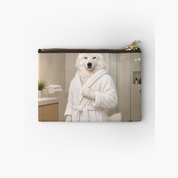 Item preview, Arctic Wolf White Bathrobe designed and sold by Sillytoe.