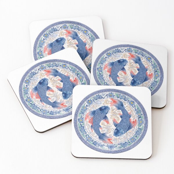 Item preview, Blue Koi Fish Chinoiserie designed and sold by Fani*.