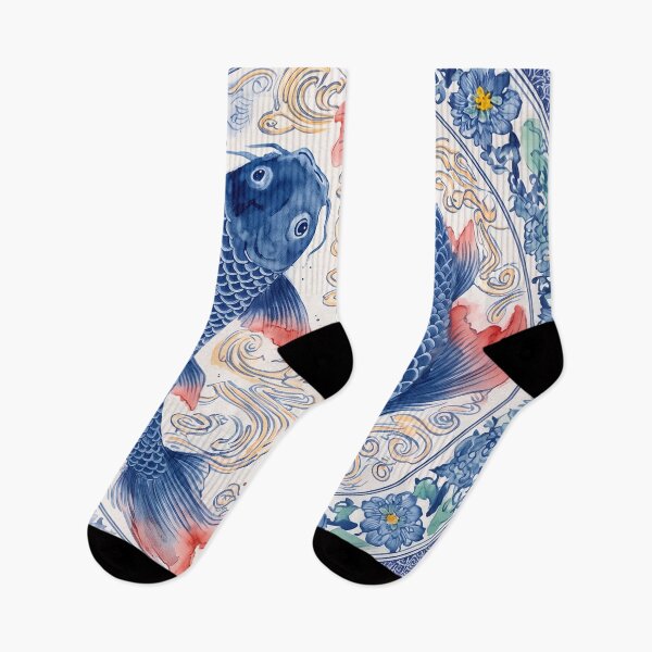 Item preview, Blue Koi Fish Chinoiserie designed and sold by Fani*.
