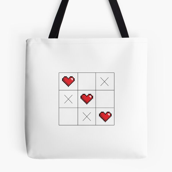 Item preview, Tic Tac Toe Hearts - Pixel Heart Winning Line Gamer Love designed and sold by qfa Originals.
