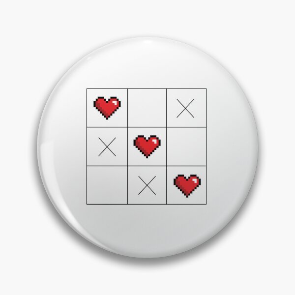 Item preview, Tic Tac Toe Hearts - Pixel Heart Winning Line Gamer Love designed and sold by qfa Originals.
