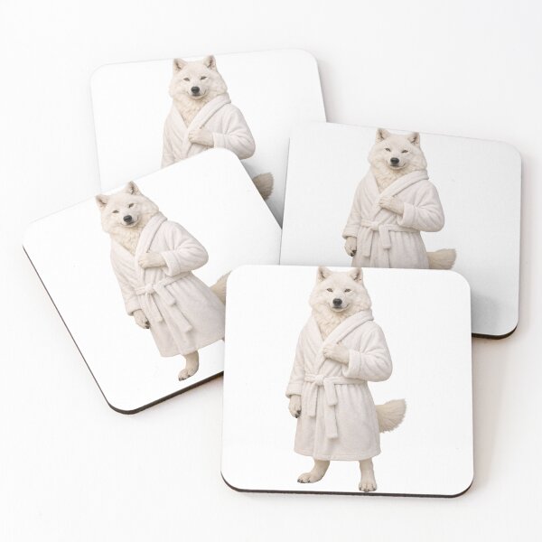 Item preview, Arctic Wolf Fluffy Bathrobe designed and sold by Sillytoe.