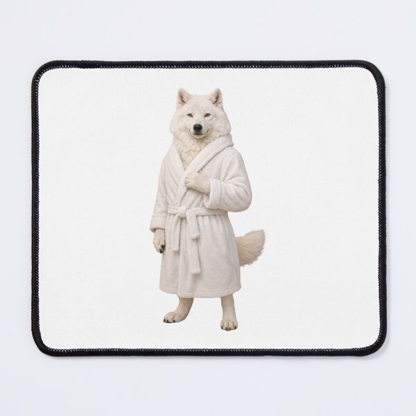 Item preview, Arctic Wolf Fluffy Bathrobe designed and sold by Sillytoe.