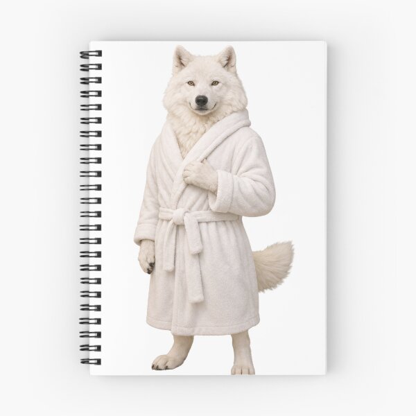 Item preview, Arctic Wolf Fluffy Bathrobe designed and sold by Sillytoe.