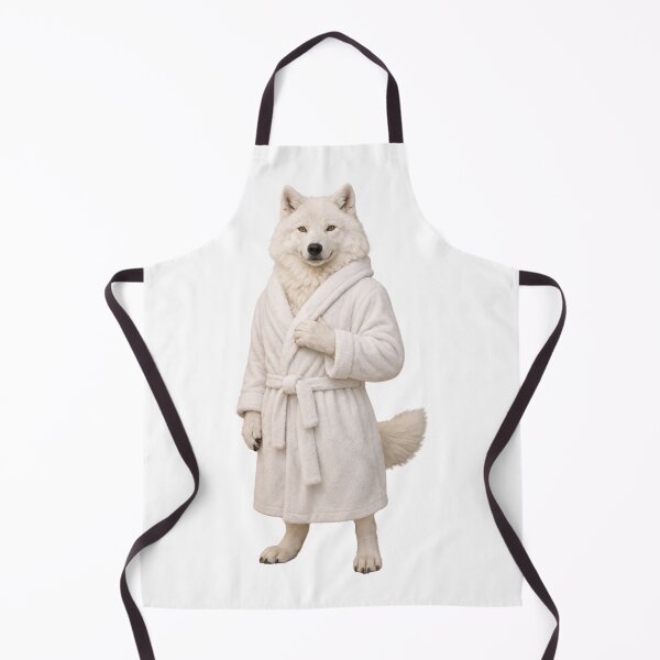 Aperçu de l'œuvre Peignoir moelleux Loup Arctique créée et vendue par Sillytoe.