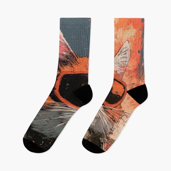 Item preview, Colorful abstract hipster cat with sunglasses designed and sold by dcrc.
