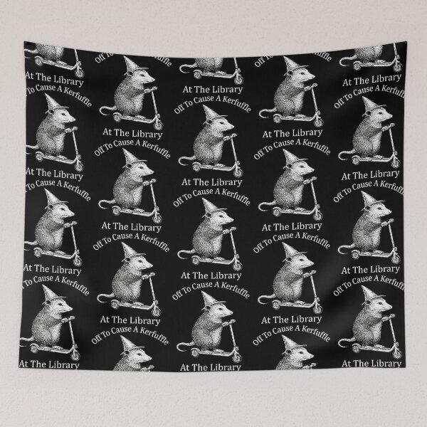 Item preview, Off To Cause A Kerfuffle At The Library Opossum Scooter designed and sold by RealestInternet.