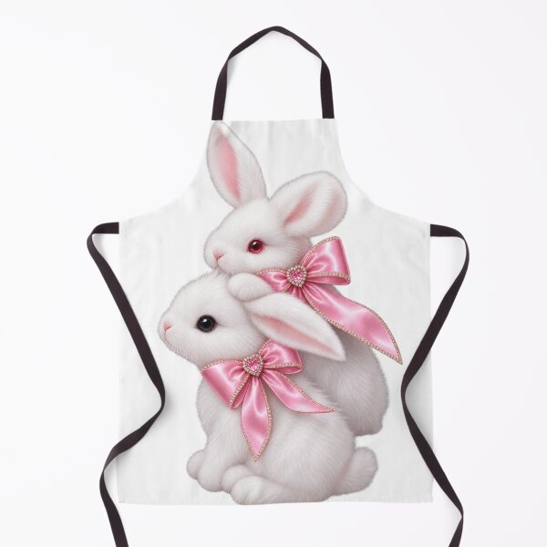 Item preview, Cute Coquette White Bunnies with Pink Ribbon Bows  designed and sold by LC&LCPlatform.