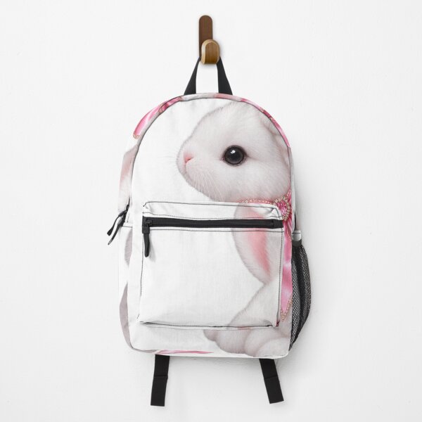 Item preview, Cute Coquette White Bunnies with Pink Ribbon Bows  designed and sold by LC&LCPlatform.