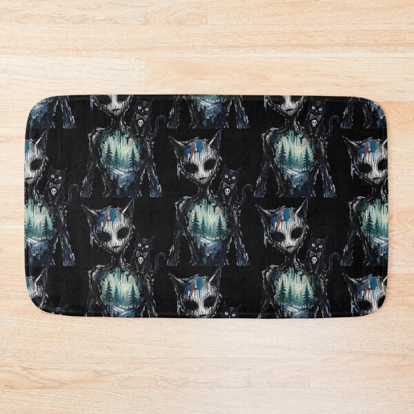Item preview, Gothic Ink Cat Creature Winter Forest Chest Black Cat Art designed and sold by LujziWorld.