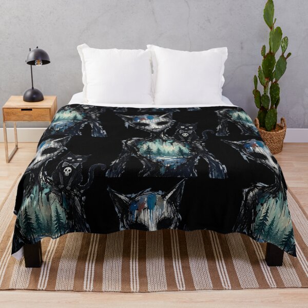 Item preview, Gothic Ink Cat Creature Winter Forest Chest Black Cat Art designed and sold by LujziWorld.