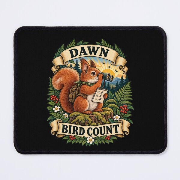 Item preview, Dawn Bird Count - Squirrel Naturalist designed and sold by Good Mood Foundry.