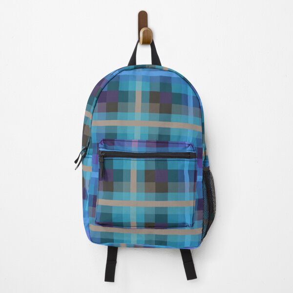 Item preview, Blue Pixelated Plaid  designed and sold by Sharon Schwalbe.