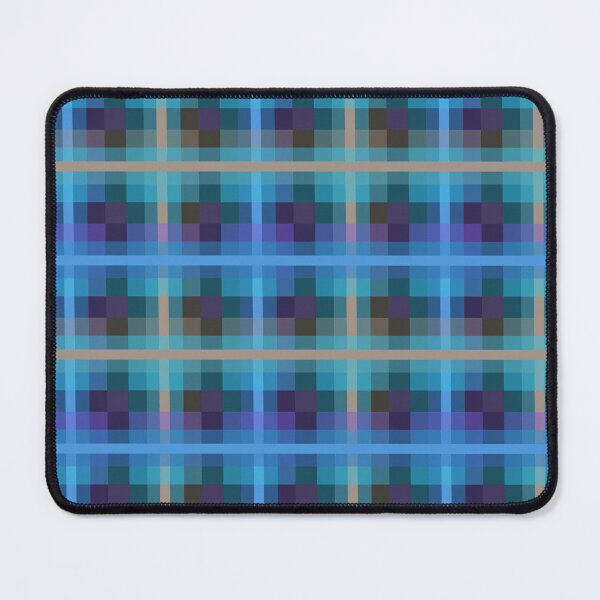 Item preview, Blue Pixelated Plaid  designed and sold by Sharon Schwalbe.