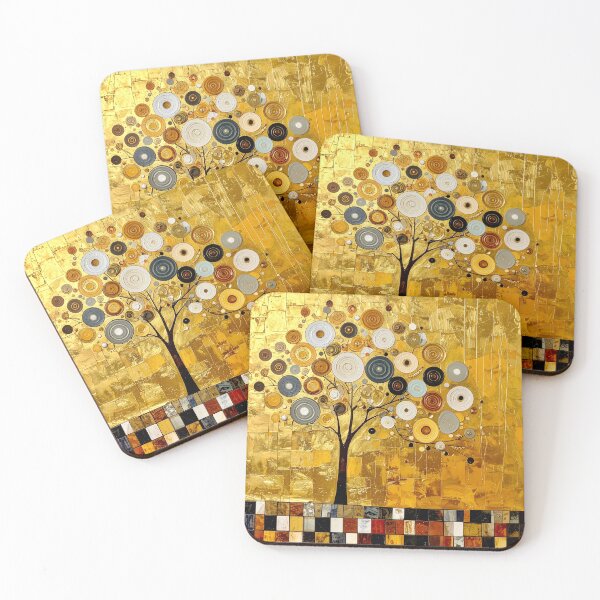 Item preview, Golden Tree of Life in Gustav Klimt Style designed and sold by Vicky Brago-Mitchell®.