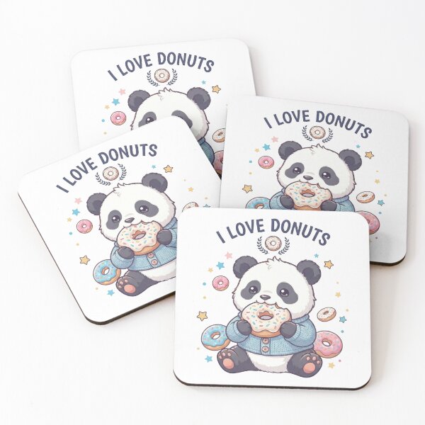 Item preview, Chibi Panda Loves Donuts designed and sold by cobano.