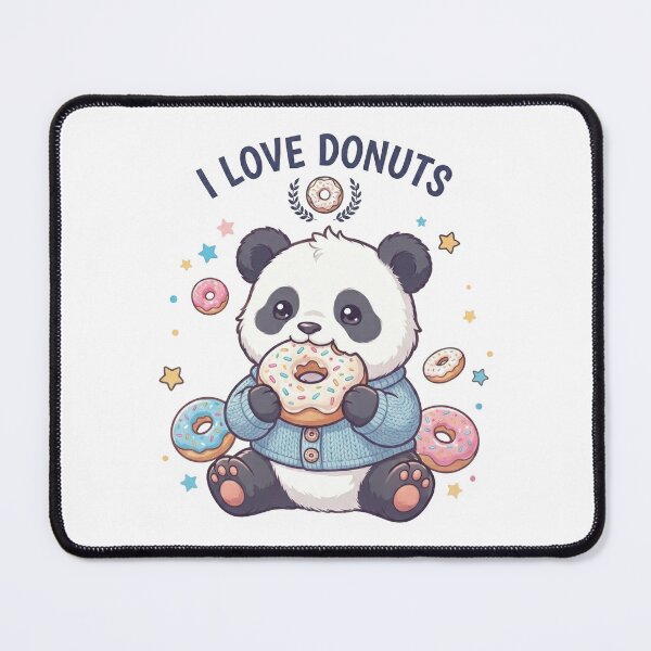 Item preview, Chibi Panda Loves Donuts designed and sold by cobano.