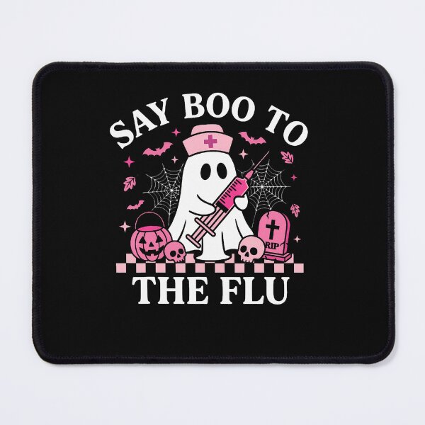 Item preview, Say Boo To The Flu Funny Nurse Ghost Halloween Vaccine designed and sold by RealestInternet.