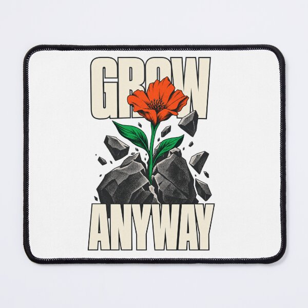 Item preview, Grow Anyway – Wildflower Breaking Through Rock designed and sold by PG Shop Art.