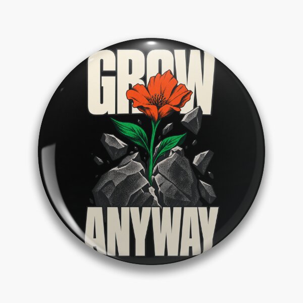 Item preview, Grow Anyway – Wildflower Breaking Through Rock designed and sold by PG Shop Art.