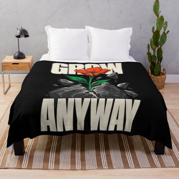 Item preview, Grow Anyway – Wildflower Breaking Through Rock designed and sold by PG Shop Art.