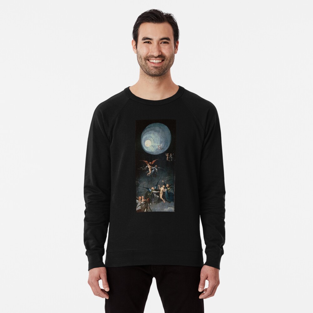 Hieronymus Bosch, lightweight_sweatshirt,mens,black_lightweight_raglan_sweatshirt