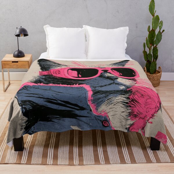 Item preview, Colorful abstract hipster cat with sunglasses designed and sold by dcrc.