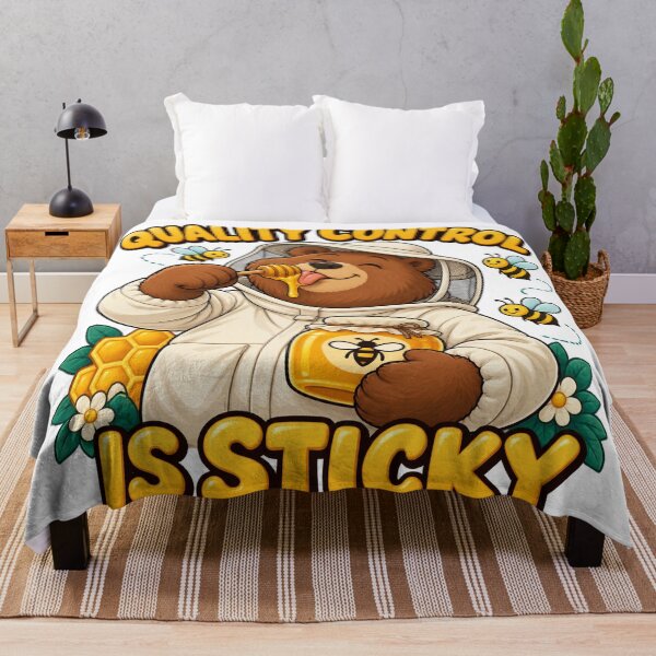 Item preview, Beekeeper Bear Quality Control Is Sticky designed and sold by SAS-Designer.