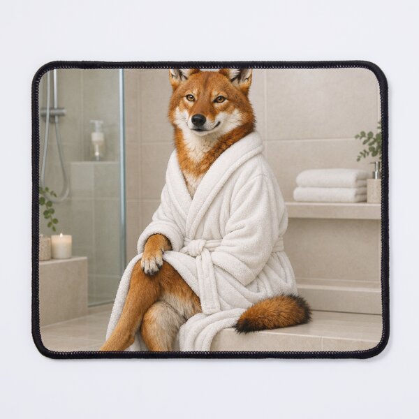 Item preview, Ethiopian Wolf White Bathrobe designed and sold by Sillytoe.