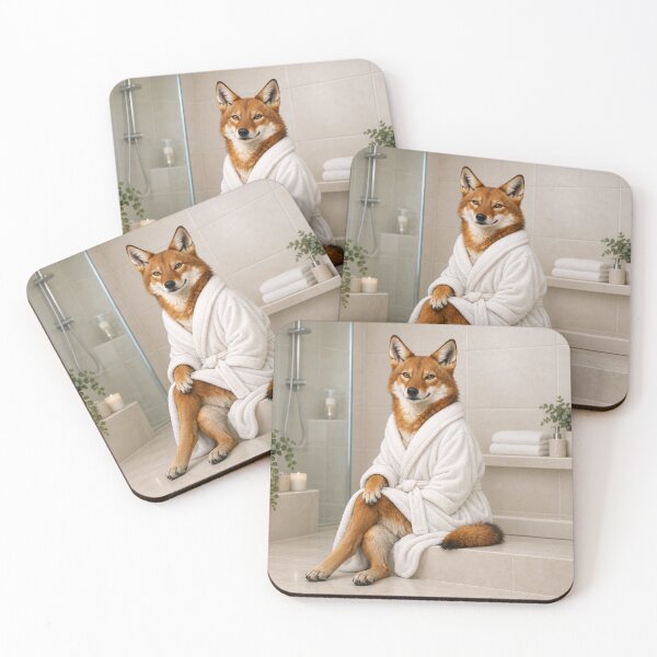 Item preview, Ethiopian Wolf White Bathrobe designed and sold by Sillytoe.