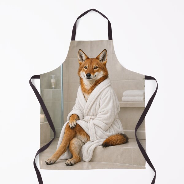 Item preview, Ethiopian Wolf White Bathrobe designed and sold by Sillytoe.