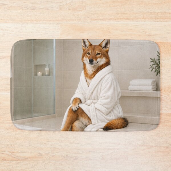 Item preview, Ethiopian Wolf White Bathrobe designed and sold by Sillytoe.