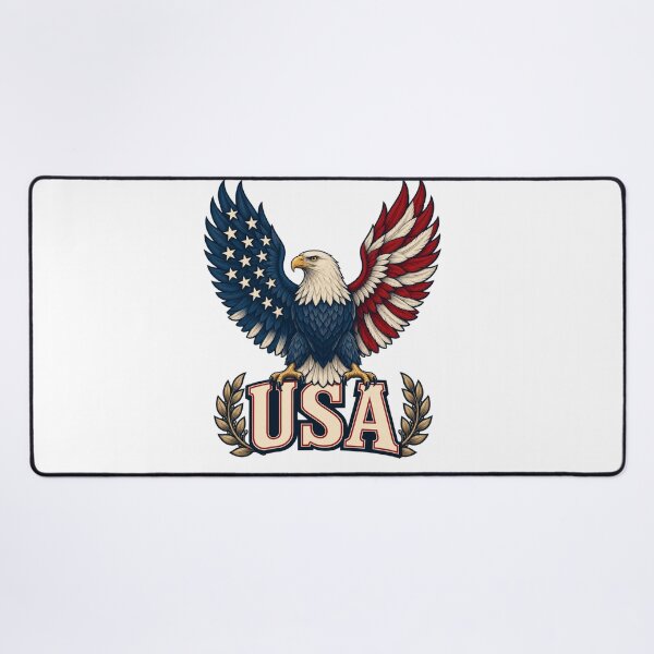 Item preview, USA Bald Eagle – American Flag Patriotic Design designed and sold by PG Shop Art.