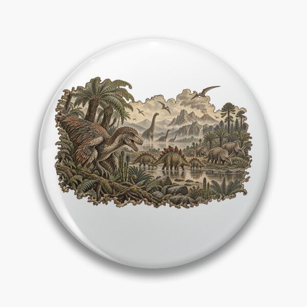 Item preview, Prehistoric Dinosaur World T Rex Volcano Jungle Vintage Art designed and sold by will freed18.